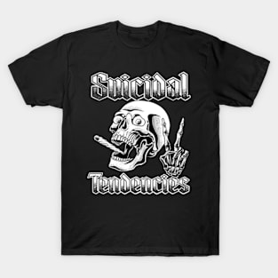 Suicidal Tendencies Punk Flyer Skull Design T-Shirt